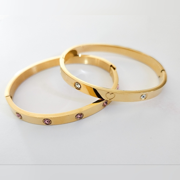 18k gold plated stainless steel bangle for women - Picture 1 of 7